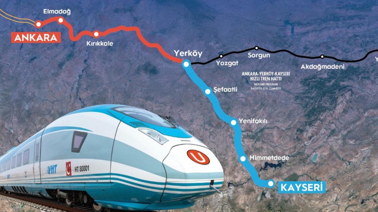 YerköyKayseri YHT'de çalışmaların yarısı tamamlandı